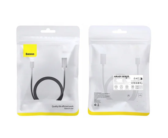 Кабель-удлинитель Baseus AirJoy Series USB3.0 Extension Cable 5m Cluster (B00631103111-05) Black