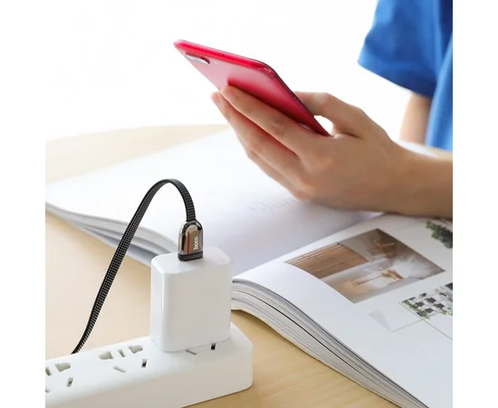 Дата кабель Hoco U74 "Grand" MicroUSB (1.2m) Черный