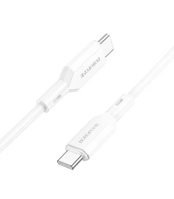Дата кабель Borofone BX70 Type-C to Type-C 60W (1m) Білий