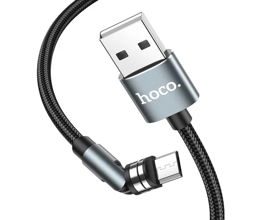Дата кабель Hoco U94 "Universal magnetic" MicroUSB (1.2 m) Черный