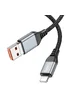 Дата кабель Hoco U128 Viking 2in1 USB/Type-C to Lightning (1m) Black