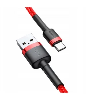 Дата кабель Baseus Cafule Type-C Cable 2A (2m) Black / Red
