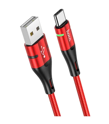 Дата кабель Hoco U93 "Shadow" Type-C (1.2 m) Красный