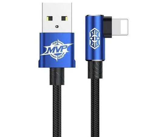 Дата кабель Baseus MVP Elbow Lightning Cable 2.4A (1m) (CALMVP) blue