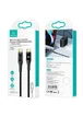 Дата кабель USAMS US-SJ591 Type-C to Type-C PD 100W Transparent Digital Display Cable (2m) Black