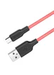 Дата кабель Hoco X21 Plus Fluorescent Silicone MicroUSB Cable (1m) Красный
