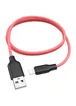 Дата кабель Hoco X21 Plus Fluorescent Silicone Lightning Cable (1m) Красный