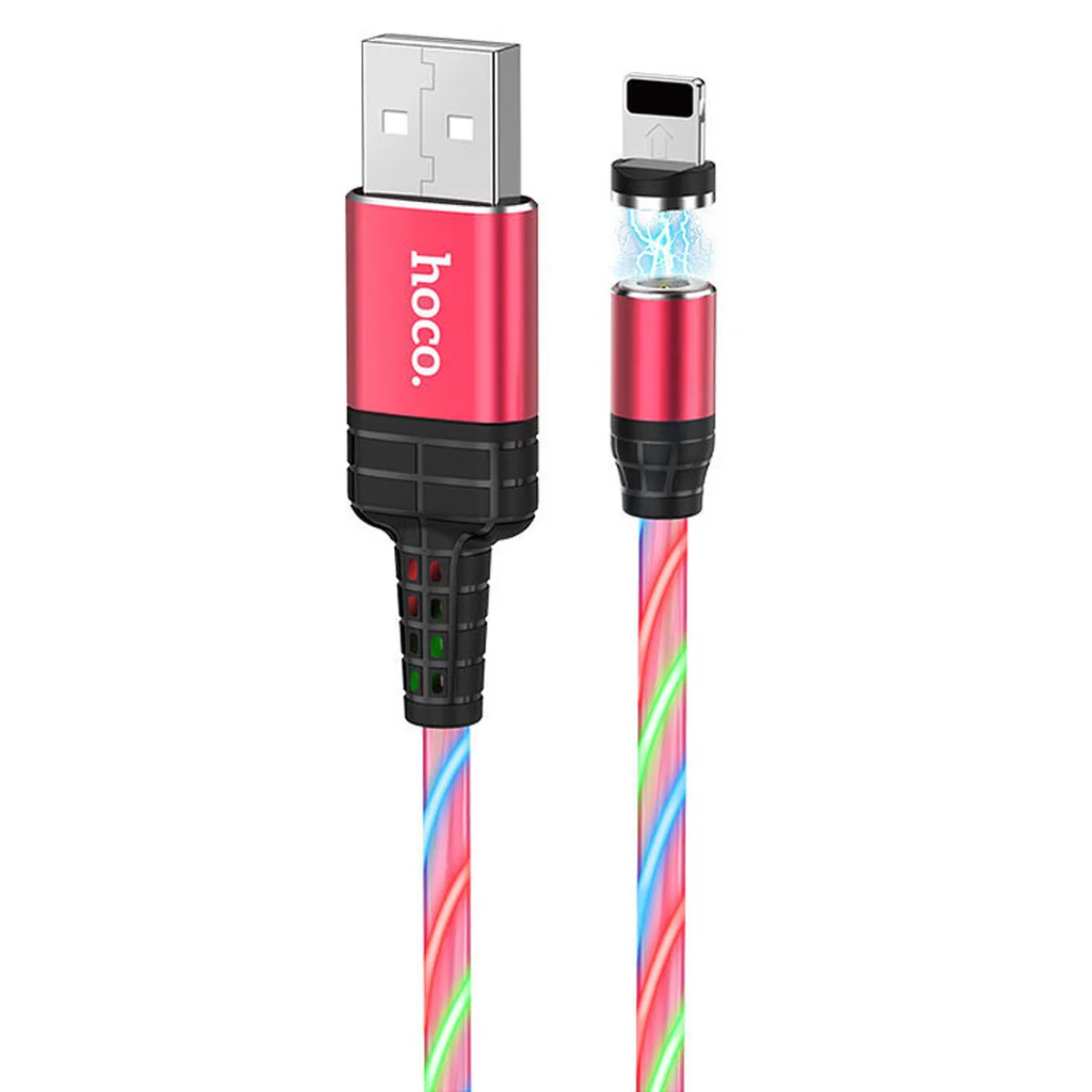 Дата кабель Hoco U90 "Ingenious streamer" Lightning (1m) Червоний