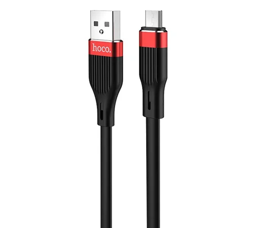 Дата кабель Hoco U72 "Forest Silicone" MicroUSB (1.2М) Черный