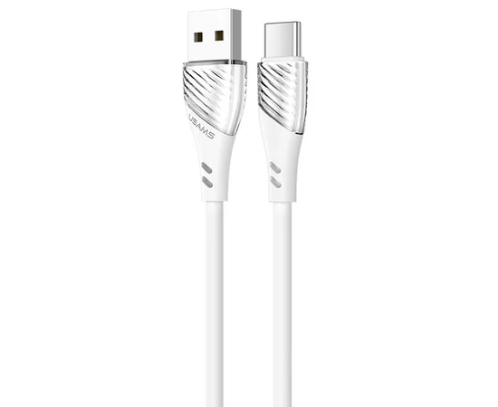 Дата кабель Usams US-SJ494 U65 Liquid Silicone USB to Type-C 3A 1m Белый