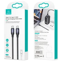 Дата кабель USAMS US-SJ525 U71 Type-C to Type-C PD 100W (2m) Black