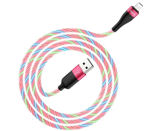 Дата кабель Hoco  U85 "Charming Night" Lightning (1М) Розовый