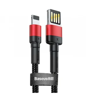 Дата кабель Baseus Cafule Lightning Cable Special Edition 2.4A (1m) (CALKLF) Черный / Красный Дата кабель Baseus Cafule Lightning Cable Special Edition 2.4A (1m) (CALKLF) Черный / Красный