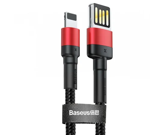 Дата кабель Baseus Cafule Lightning Cable Special Edition 2.4A (1m) (CALKLF) Черный / Красный