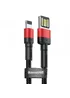 Дата кабель Baseus Cafule Lightning Cable Special Edition 2.4A (1m) (CALKLF) Черный / Красный