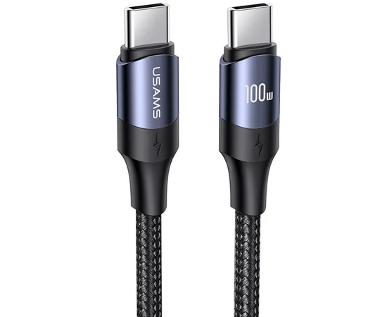 Дата кабель USAMS US-SJ526 U71 Type-C to Type-C PD 100W (3m) Black