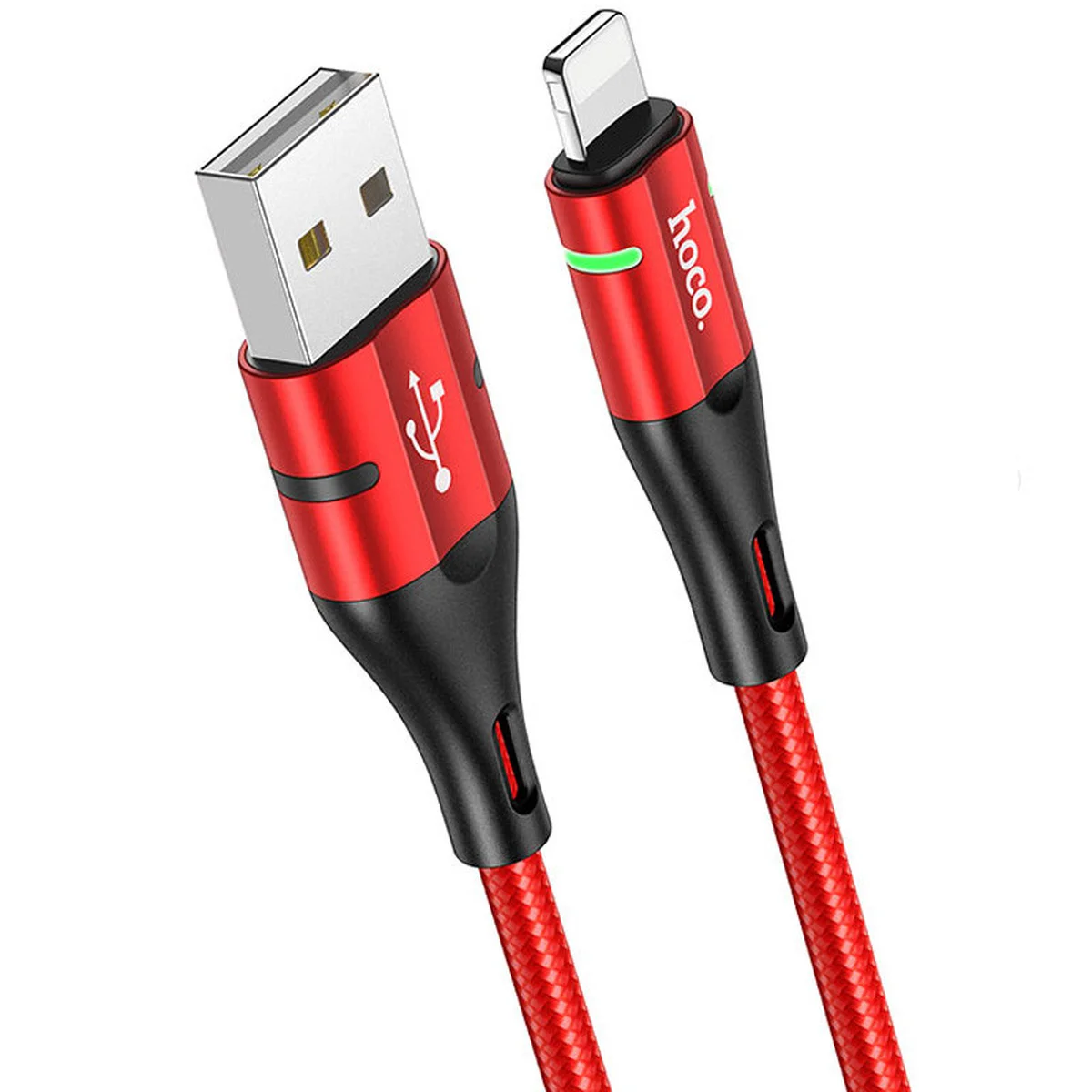 Дата кабель Hoco U93 "Shadow" Lightning (1.2 m) Красный