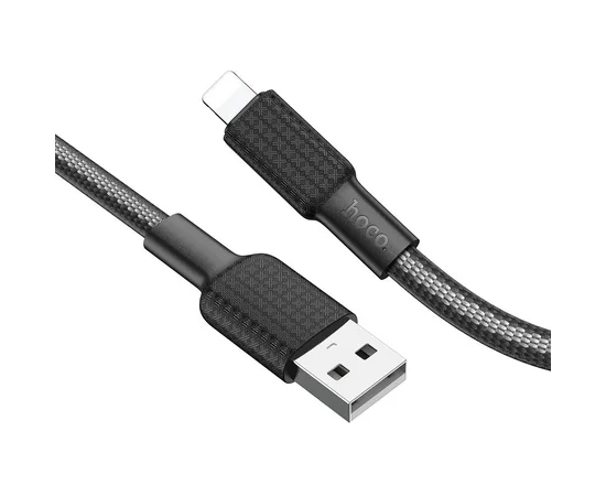 Дата кабель Hoco X69 Jaeger USB to Lightning (1m) Black / White