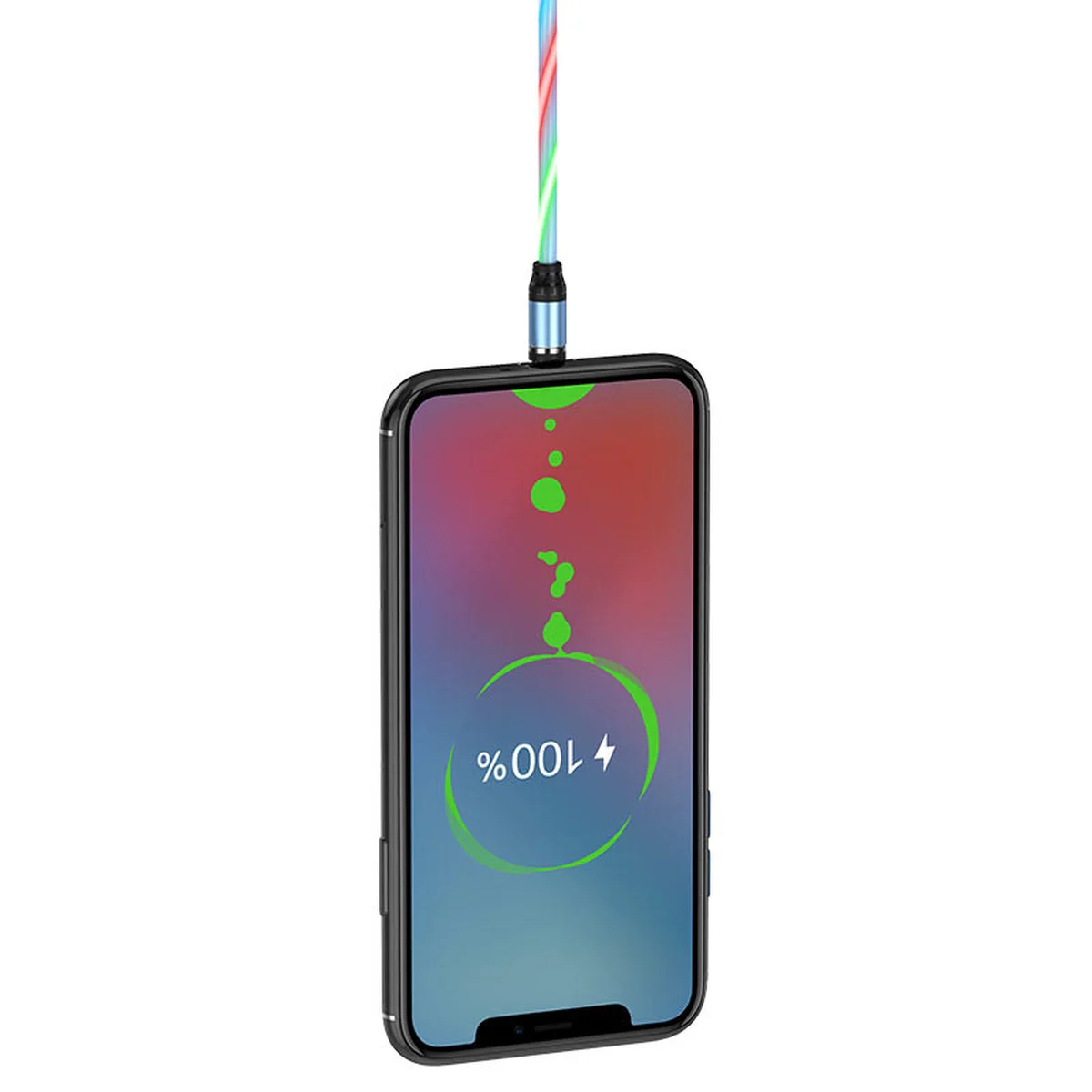 Дата кабель Hoco U90 "Ingenious streamer" MicroUSB (1m) Голубой