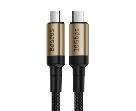 Дата кабель Baseus Cafule Type-C to Type-C Cable PD 2.0 60W (1m) Черный / Золотой