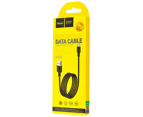 Дата кабель Hoco X29 Superior Style Type-C Cable 2A (1m) Черный