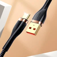Дата кабель Usams US-SJ488 U64 Aluminum Alloy USB to Type-C 1.2m Чорний