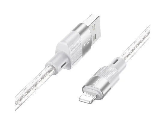 Дата кабель Hoco X99 Crystal Junction USB to Lightning (1.2m) Gray