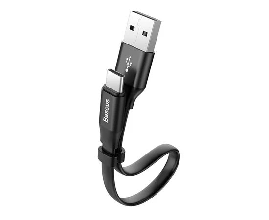 Дата кабель Baseus Nimble Portable USB to Type-C 3A (23см) (CATMBJ) Черный