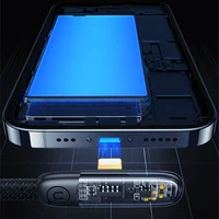 Дата кабель USAMS US-SJ583 Type-C to Lightning PD 20W Right-angle (1.2m) Black