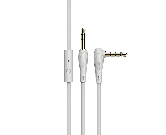 Аудио кабель Aux Hoco UPA15 With Mic (1m) Серый