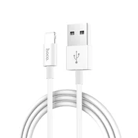Дата кабель Hoco X23 Skilled Lightning Cable (1m) Білий