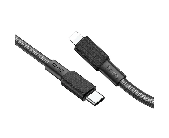 Дата кабель Hoco X69 Jaeger PD Type-C to Lightning (1m) Черный / Белый