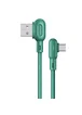 Дата кабель USAMS US-SJ457U57 Type-C Dual Right-angle Cable With Colorful Light (1.2m) Зеленый