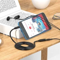 Аудио кабель Borofone BL12 3.5 audio extension cable Male to Female (1m) Черный