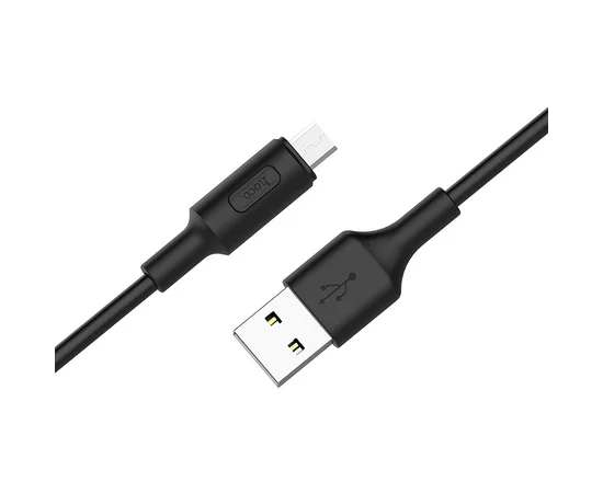 Дата кабель Hoco X25 Soarer MicroUSB (1m) Черный