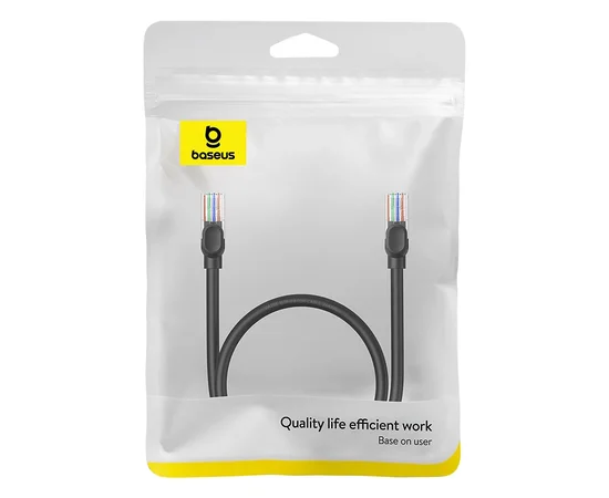 Кабель Baseus High Speed CAT5 Gigabit Ethernet Cable (Round Cable) 1.5m Cluster (B00133206111-02) Black