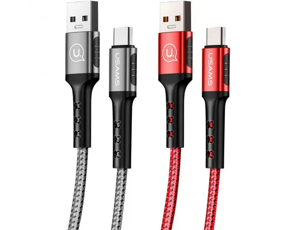 Дата кабель USAMS US-SJ289 USB to Type-C (1.2m) Красный