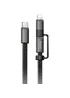 Дата кабелю Hoco X125 Surplus 2in1 Type-C to Lightning/Type-C 60W (1m) Black