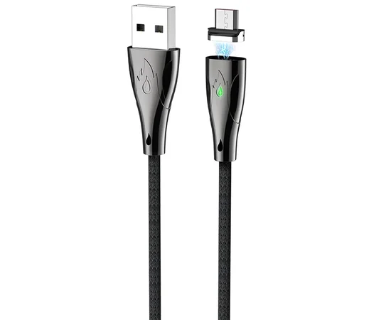 Дата кабель Hoco U75 "Blaze magnetic" MicroUSB (1.2М) Черный