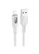 Дата кабель Hoco U120 Transparent explore intelligent power-off USB to Lightning (1.2m) Gray
