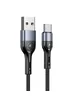 Дата кабель Usams US-SJ449 U55 Aluminum Alloy Braided USB to Type-C (1m) Black