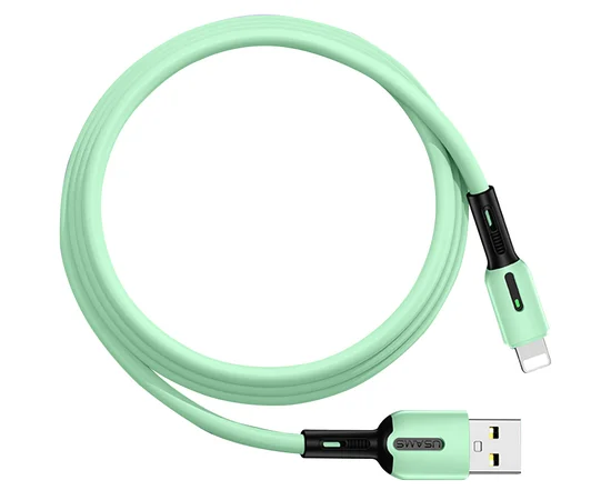 Дата кабель Usams US-SJ431 U51 Silicone USB to Lightning (1m) Мятный