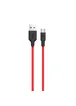 Дата кабель Hoco X21 Silicone Type-C Cable (1m) Черный / Красный