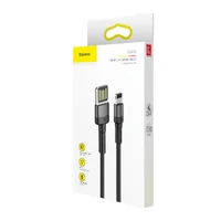 Дата кабель Baseus Cafule Lightning Cable Special Edition 2.4A (1m) (CALKLF) Серый