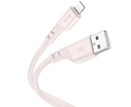 Дата кабель Hoco X97 Crystal color USB to Lightning (1m) Light pink