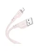 Дата кабель Hoco X97 Crystal color USB to Lightning (1m) Light pink