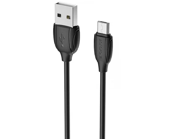 Дата кабель Borofone BX19 USB to MicroUSB (1m) Черный