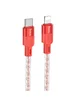 Дата кабель Hoco X99 Crystal Junction PD 27W Type-C to Lightning (1.2m) Red