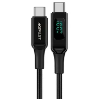Дата кабель Acefast C6-03 USB-C to USB-C 100W zinc alloy digital display braided (1m) Black