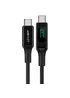 Дата кабель Acefast C6-03 USB-C to USB-C 100W zinc alloy digital display braided (1m) Black